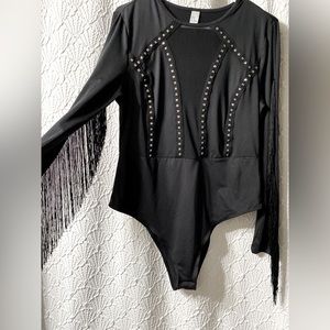 Women’s fringe body suit